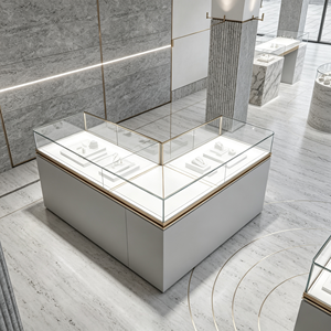 Vitrinas Personalizadas para Joyería, Diseño Interior de Lujo en Mármol para Tiendas de Joyería, Muebles Comerciales para Exhibición - Product Image 4