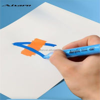 Fournitures scolaires DIY Durable couleurs de peinture brillantes encre pigmentée forte force de couverture 2mm marqueur acrylique