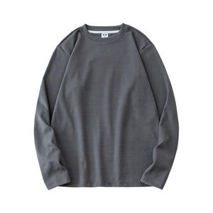 <span class=keywords><strong>Camiseta</strong></span> Térmica de Manga Larga de Doble Cara de Color Sólido para Hombre, Cuello Redondo, Capa Base Cálida para Otoño e Invierno - Product Image 5