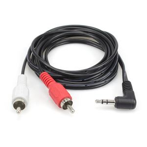 แจ็กเก็ตพีวีซีสีแดงสีขาว480P สำหรับเกมคอมพิวเตอร์ความยาวตามสั่ง1.5ม. 3.5มม. ถึง2สายสัญญาณเสียง <span class=keywords><strong>RCA</strong></span> - Product Image 2