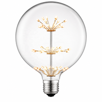 Ampoule G125 Edison Ciel Étoilé G125 E27 3W, Ampoule LED Décorative Vintage Edison Blanc Chaud pour Noël, Mariage, Décoration de la Maison