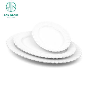 <span class=keywords><strong>Vajilla</strong></span> ovalada de porcelana blanca de <span class=keywords><strong>melamina</strong></span> al por mayor, plato de servicio de comida de 10/12/14 pulgadas para restaurante, <span class=keywords><strong>vajilla</strong></span> de hospitalidad - Product Image 4