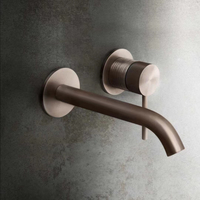 Nouvelle conception moderne de robinet de lavabo encastré en laiton pour l'installation d'eau chaude/froide, mitigeur de salle de bain