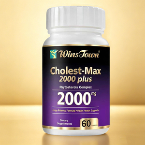 WinsTown Cholest-Max 2000 Plus, Cápsulas de Complejo de Fitosteroles de 2000 mg, Apoyo para la Salud del Corazón, Suplementos Dietéticos, 60 Cápsulas - Product Image 1