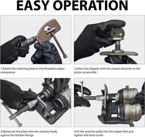 Chuyên Nghiệp 22Pcs Phổ Quát Phanh Caliper Gió Trở Lại Kit Phanh Dịch Vụ Công Cụ Phanh Caliper Nén Công Cụ Caliper Piston Công Cụ - Product Image 2