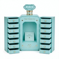 Boîte cadeau calendrier de l'avent en forme de flacon de parfum Saint-Valentin, 14 tiroirs, emballage beauté, papier FSC