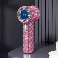 Ventilateur portable de luxe rose diamant pour cils, mini-séchoir à cils rechargeable, ventilateur haute vitesse sans balais, souffleur d'air