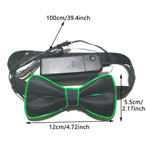 Prix d'usine, vente chaude, nœuds papillon lumineux LED EL Wire, accessoires de costume de fête <span class=keywords><strong>pour</strong></span> hommes, cadeau de Noël, décoration de mariage - Product Image 5