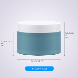 Rỗng Sang Trọng Mỹ Phẩm <span class=keywords><strong>Jar</strong></span> 100G Cho Kem Bao Bì Mỹ Phẩm Với Nắp Đậy Dày Màu Xanh Rộng Miệng Lọ Nhựa Cho Mặt Kem - Product Image 3