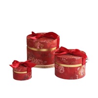 Vente chaude ronde papier bijoux boîte-cadeau écologique carton Tube emballage ruban arc décor éponge doublure-matériaux recyclés