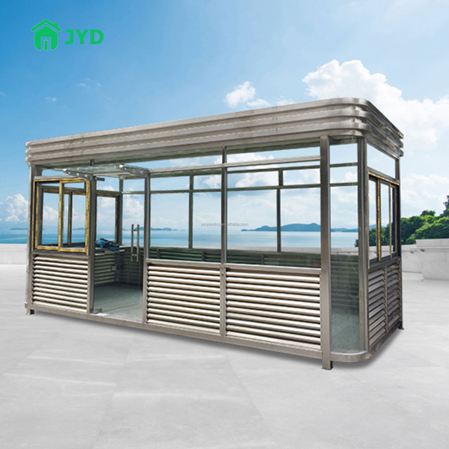 Junyaoding Stainless Steel Prefabricated Security Guard House Cheap Portable Outdoor Booth Structure for Villas Apartments