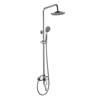 Grifo Mezclador Termostático Moderno de Lujo con Acabado Cromado Pulido, Monomando, con Barra Deslizante para Duchas de Lluvia en Baños de Hotel