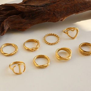 Manufacturer Custom <b>Ring</b> Heart Shape 14K 18K <b>Gold</b> Irregular <b>Rings</b> for Women - Product Image 1
