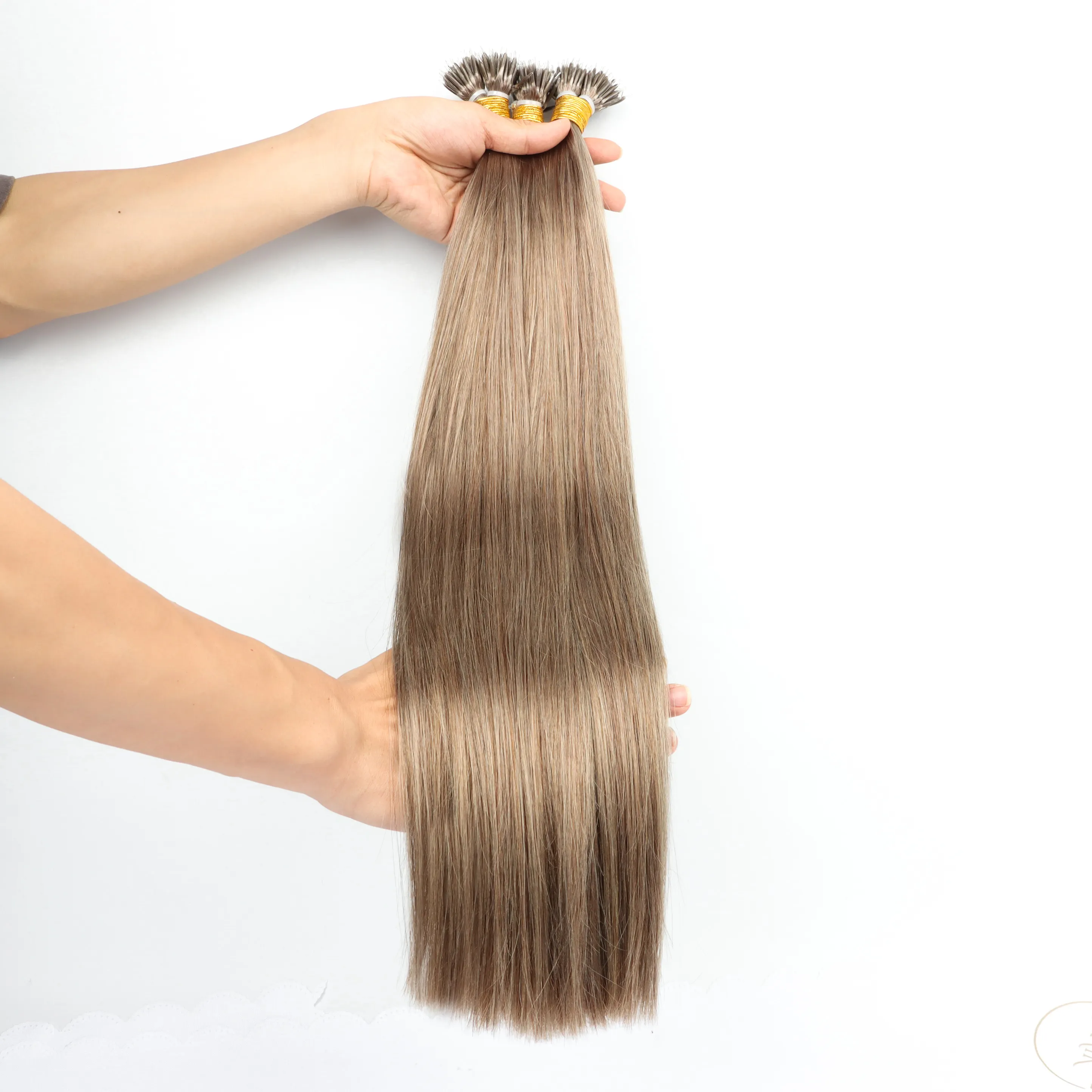 Natural Look Nano Beads Double Drawn Mongolian Virgin Human Hair 26Inch Nano Ring Hair Extension