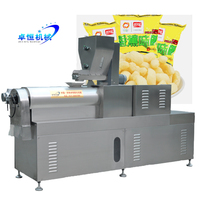 Machine à fabriquer des snacks soufflés au maïs avec extrusion à double vis et remplissage central pour le traitement du maïs, du riz et de la farine de blé