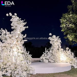 LEDA <b>Wedding</b> Party Events Decoration High Quality White Round Detachable Large Acrylic Stage - Product Image 3