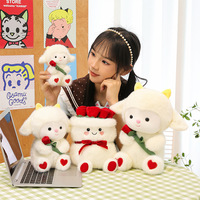Peluche Ours Mignon et Moelleux avec Bouquet de Roses Amovible – Cadeau Surprise Romantique pour la Saint-Valentin