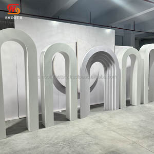 ฉากหลังอะคริลิคสีขาวเรียบปรับแต่งได้สำหรับงานแต่งงานและงานวันเกิดแบบถอดออกได้และมาใหม่สำหรับเวทีตกแต่ง - Product Image 4