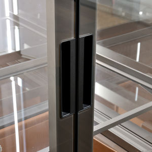 بيع بالجملة رف معاطف من الزجاج والألومنيوم على الطراز الحديث عالي الجودة مخصص في خزانة الملابس غرفة خلع الملابس لغرفة النوم - Product Image 5