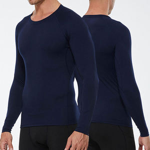 Nueva Camiseta deportiva para hombre, de secado rápido de manga larga Camiseta deportiva, camiseta sólida para gimnasio, Fitness, camiseta para correr, ropa deportiva de entrenamiento - Product Image 2