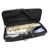Eastern Music SA80 Style Bb Brass Tenor Saxophone with Satin Silver Plated Gold Finish Polished Rust Resistant