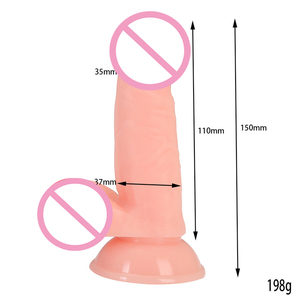 Hochwertiger 6-Zoll-PVC-Penis Dildo für Frauen Sexspielzeug für Erwachsene Weiche realistische Schub dildo Penis Sexspielzeug für Frauen - Product Image 2