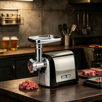 Hachoir à viande électrique multifonction en acier inoxydable pour la maison, trancheuse, déchiqueteuse, grande capacité, cuisine, 450W, machine à saucisses