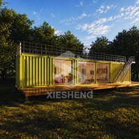 Maison conteneur modulaire préfabriquée en acier, portable et démontable, pour bureau, chantier et hébergement