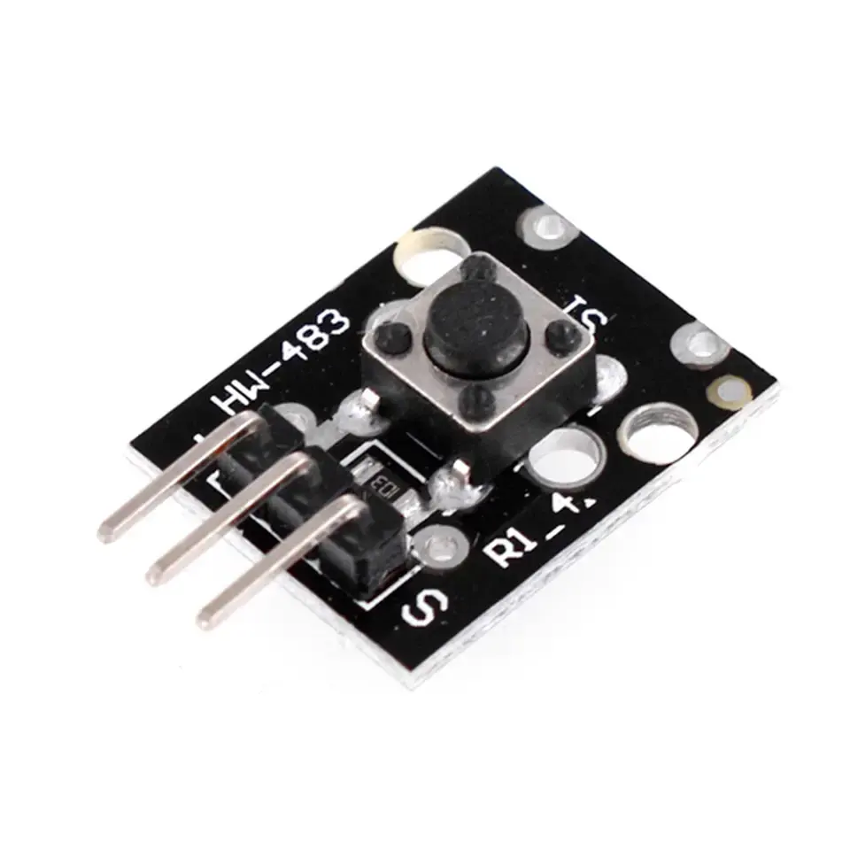 KY-004 Starter Sensor Modul saklar kunci 1 posisi saklar Tact saklar mikro tombol LED antarmuka Digital 3pin KIT DIY