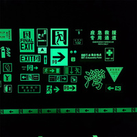 Rollo de Vinilo Luminoso Fotoluminiscente Multicolor Autoadhesivo de PVC/PET, Película Brillante en la Oscuridad, Cortable, Ecológica, Señales de Salida de Emergencia