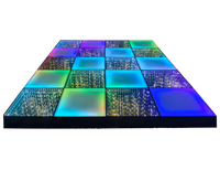 Беспроводной магнитный 3D-светильник Infinity RGBW Stars Rainbow 2FT 60CM IP55 для аренды танцевальных полов на мероприятиях, в ночных клубах, на свадьбах