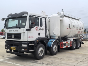 Sinotruk Anti-leakage Vacuum Suction Pressure Truck 8x4 30m³ Industrial <b>Dust</b> Ash Transfer Truck For Sale - Product Image 5