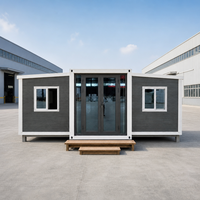 Maison préfabriquée modulaire portable de 20 pieds sur roues pour maison de vacances et voyage en camping-car, maison conteneur extensible mobile