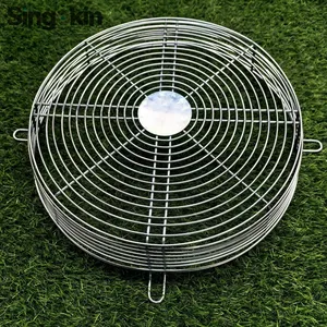 Zinc Plating/Black Powder Coated Flat Metal Cover Fan Guard Grill