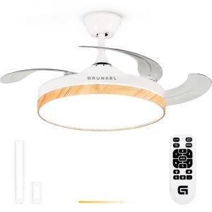 Skylwind 42 Inch <b>Ceiling</b> Fan With Retractable Blades Led <b>Light</b> 20W White <b>Remote</b> <b>Control</b> - Product Image 6