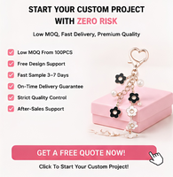 Porte-clés personnalisé en émail avec breloque cœur fleur, pendentif de sac en perles, anneau porte-clés en métal pour femmes, breloque de sac, cadeau, vente en gros