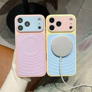 เคสโทรศัพท์มือถือ Bumper Neon Ripples Magnetic Dopa mine สำหรับ iPhone 17 16 15 Pro Max ลายคลื่นสีรุ้ง ด้านหลังแบบด้าน กระจกไล่สี - Product Image 2