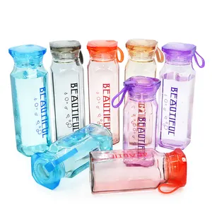 wholesale 350/500ML 12/17oz olor clear diamond glass cup crystal portable drinking juice water bottle