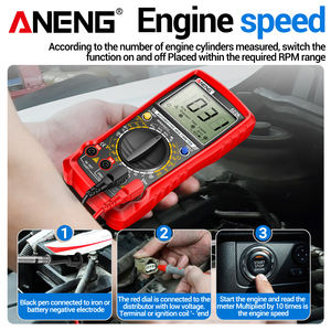 Multímetro <span class=keywords><strong>ANENG</strong></span> SZ26, Medidor de Ángulo Cerrado, Multímetro para Reparación Automotriz, Medidor de Velocidad, Diodos, Ohmios, Amperios, 1999 Cuentas, Herramientas de Prueba para Automóviles - Product Image 4