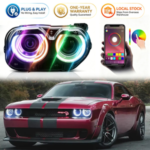 Feux avant VLAND OEM Rgb DRL à LED couleur pour Dodge <span class=keywords><strong>Challenger</strong></span> 2015 2016 2017 <span class=keywords><strong>2018</strong></span> 2019 2020 2021 2022 2023 2024 - Product Image 1
