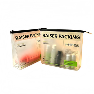 Custom TPU PVC Transparent Zipper <b>Bag</b> Waterproof Cosmetic Toiletry Storage <b>Bag</b> Self-sealing Care <b>Packaging</b> <b>Bag</b> - Product Image 3