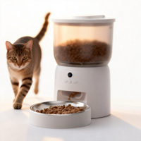 Distributeur de nourriture intelligent pour animaux de compagnie 3L pour chien/chat, caméra HD et audio bidirectionnel, contrôle par application WiFi, minuterie, double alimentation de secours, plastique écologique