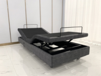 Split King Massage Verstellbares Bettgestell Multifunktionale Positionen Unterbettbeleuchtung Elektrisches Bett