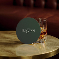 Sous-verres en papier épais personnalisés, imprimés, imperméables et jetables pour boissons