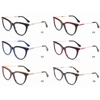 BONA Montures de lunettes multi-spécifications, style luxueux, lunettes portables, monture optique en acétate et métal