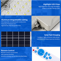 Lampadaire Solaire LED Extérieur en Aluminium pour Projets Routiers Principaux, avec Photocellule 12-13h et Protection IP65