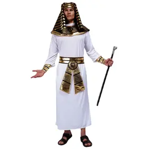 Halloween Adult Men's Ancient Egyptian Pharaoh Costume Egyptian King Robes Carnival Party Egyptian Pharaoh Costume