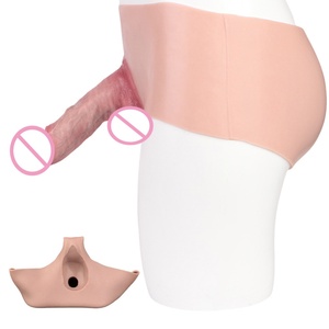 ORALSX Wholesale Silicone Form Penis Enlargement Pants Delay Ejaculation Penis Extender Pants Sex Toys Strapon Penis Sleeve - Product Image 1