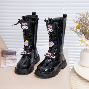 Girls' Long Boots Autumn and Winter New Cartoon PU Boots Soft Sole Kids Long Boots - Product Image 5