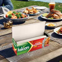 20cm 25cm 30cm Chine Rouleau de papier aluminium souple à haute température jetable personnalisé Falcon Restaurant Papel pour usage alimentaire